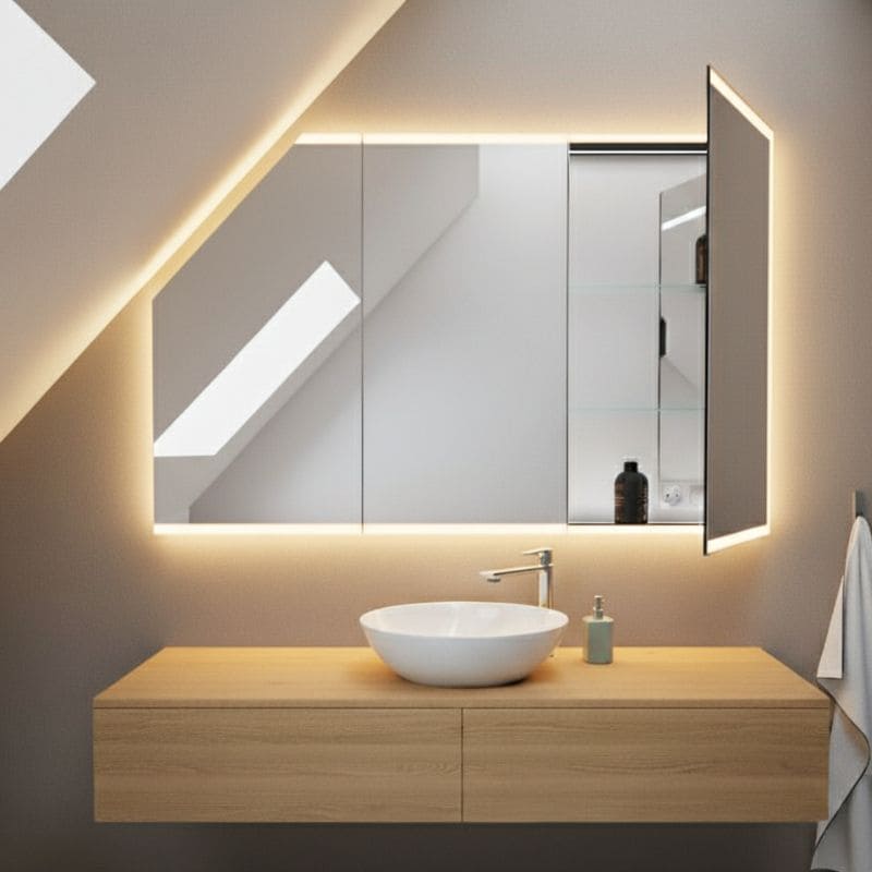 Spiegelschrank für Dachschräge