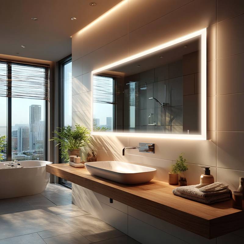 Spiegel mit LED-Beleuchtung